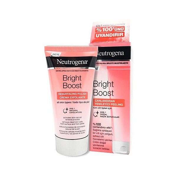 کرم لایه بردار برایت بوست مناسب انواع پوست Neutrogena Bright Boost