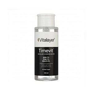محلول پاک کننده آرایش ویتالیر مدل Timevit حجم 250 میل Vitalayer