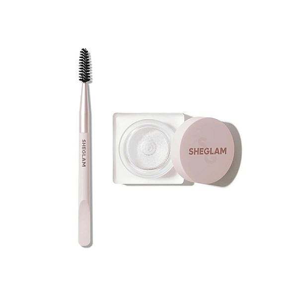 ژل ابرو کاسه ای شیگلم مدل Set Me Up Hold همراه با اپلیکاتور دو طرفه Sheglam