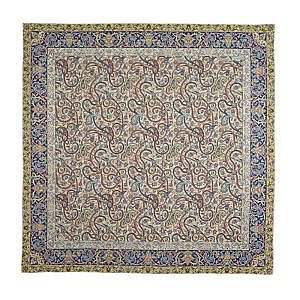 خرید و قیمت ترمه اصل رومیزی مربع حاشیه دار طرح ماه بانو