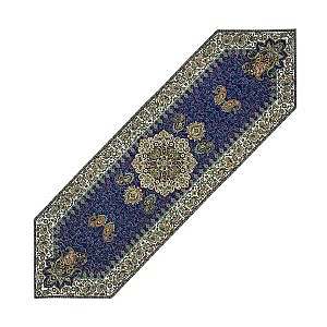 رومیزی ناهارخوری (رانر) حاشیه دار طرح ایراندخت رنگ سرمه ای