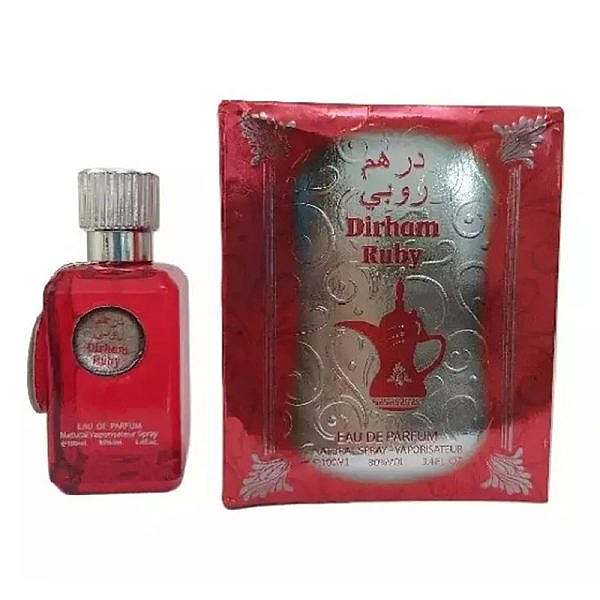 ادکلن مردانه زنانه الفخر مدل درهم روبی قرمز حجم 100 میل