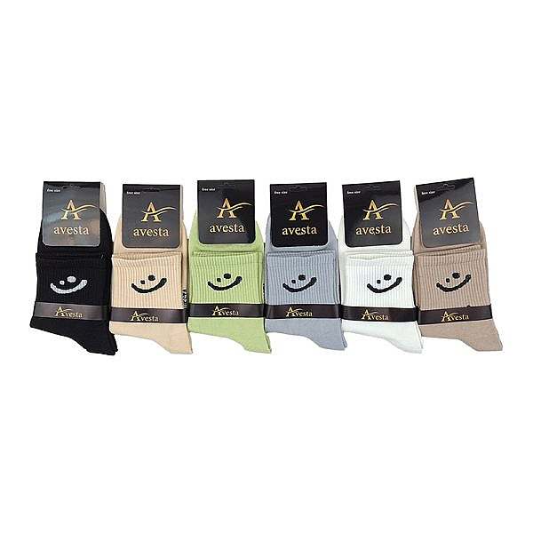 جوراب نخی زنانه نیم ساق کش انگلیسی اعلا طرح لبخند